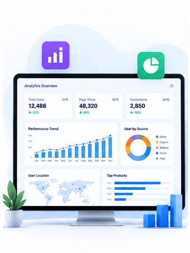 Data and analytics services illustration