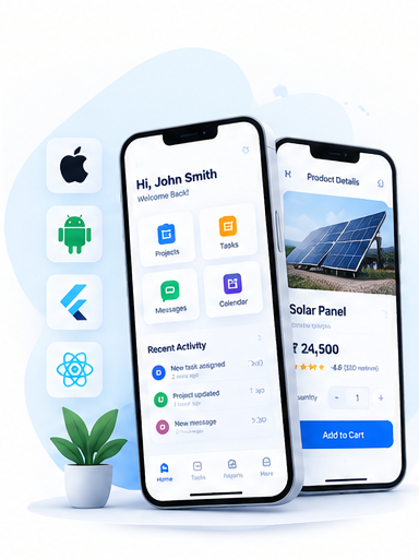 Mobile app development illustration
